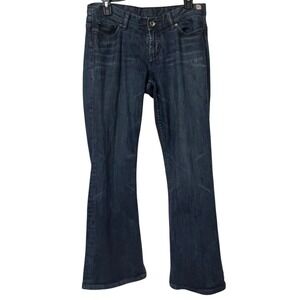X2 Denim Laboratory Flare Leg Womens Jeans Size 10 Blue Stretch Y2K‎